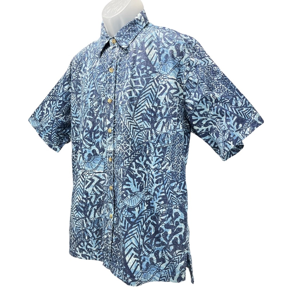 Cooke Street Honolulu Mens Large Turtle & Sea Design Hawaiian Short Sleeve Shirt - Picture 3 of 8